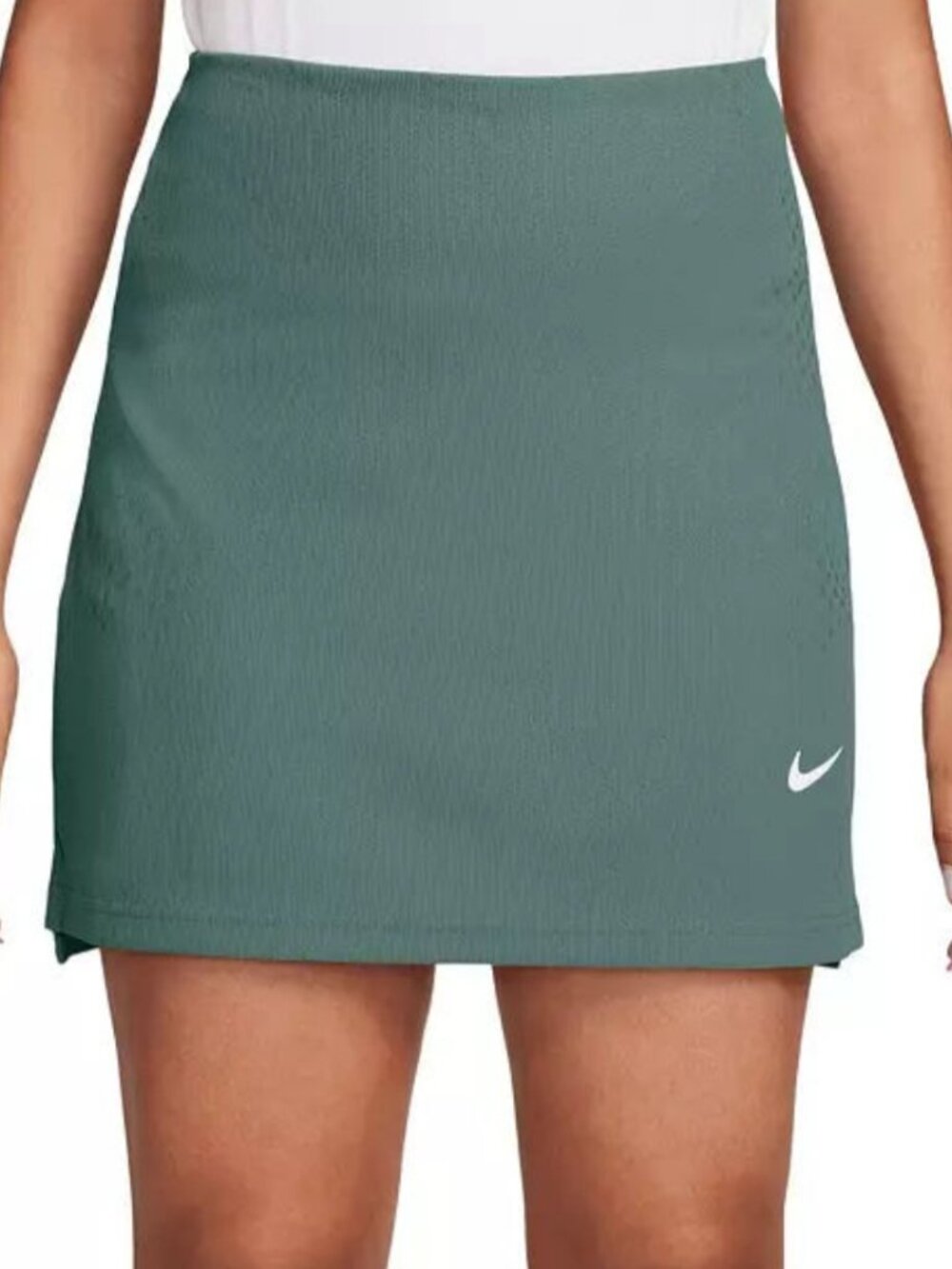 Nike Women's 17" Dri-Fit ADV Tour High-Waist Golf Skort in Vintage Green size XL